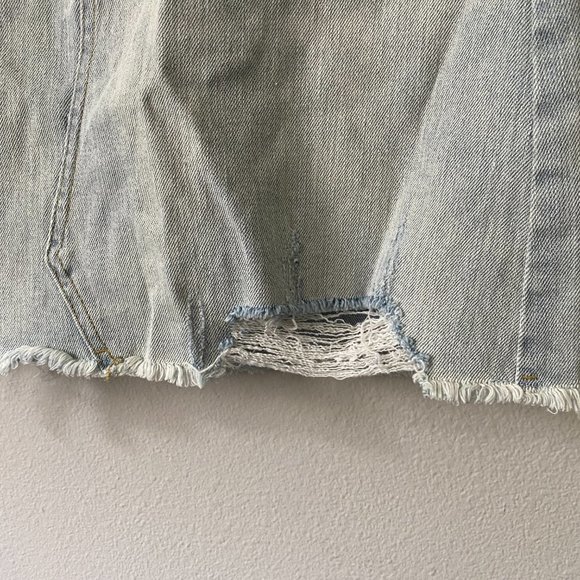Wild Fable | NWOT Light Blue Raw Hem High-Rise Denim Mini Skirt Size 6 - Picture 5 of 9